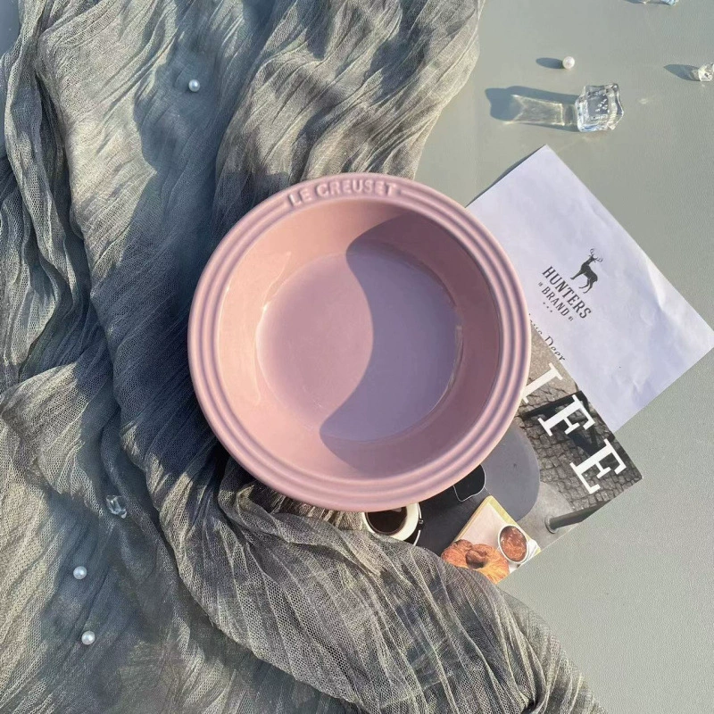France's cool 15cm rainbow gradient tableware predecessors pet plate ceramic plate resistance high -temperature high -grade high -end dish