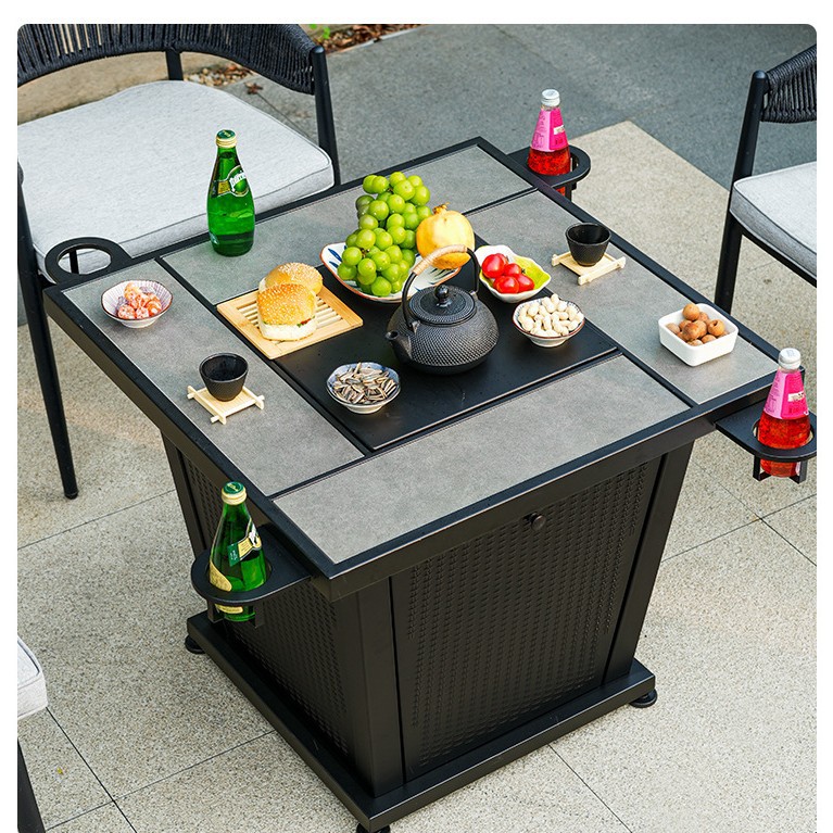 Jardín al aire libre patio horno de barbacoa de carbón leña tabla de barbacoa doméstica parrilla horno de carbón asado acero inoxidable BBQ