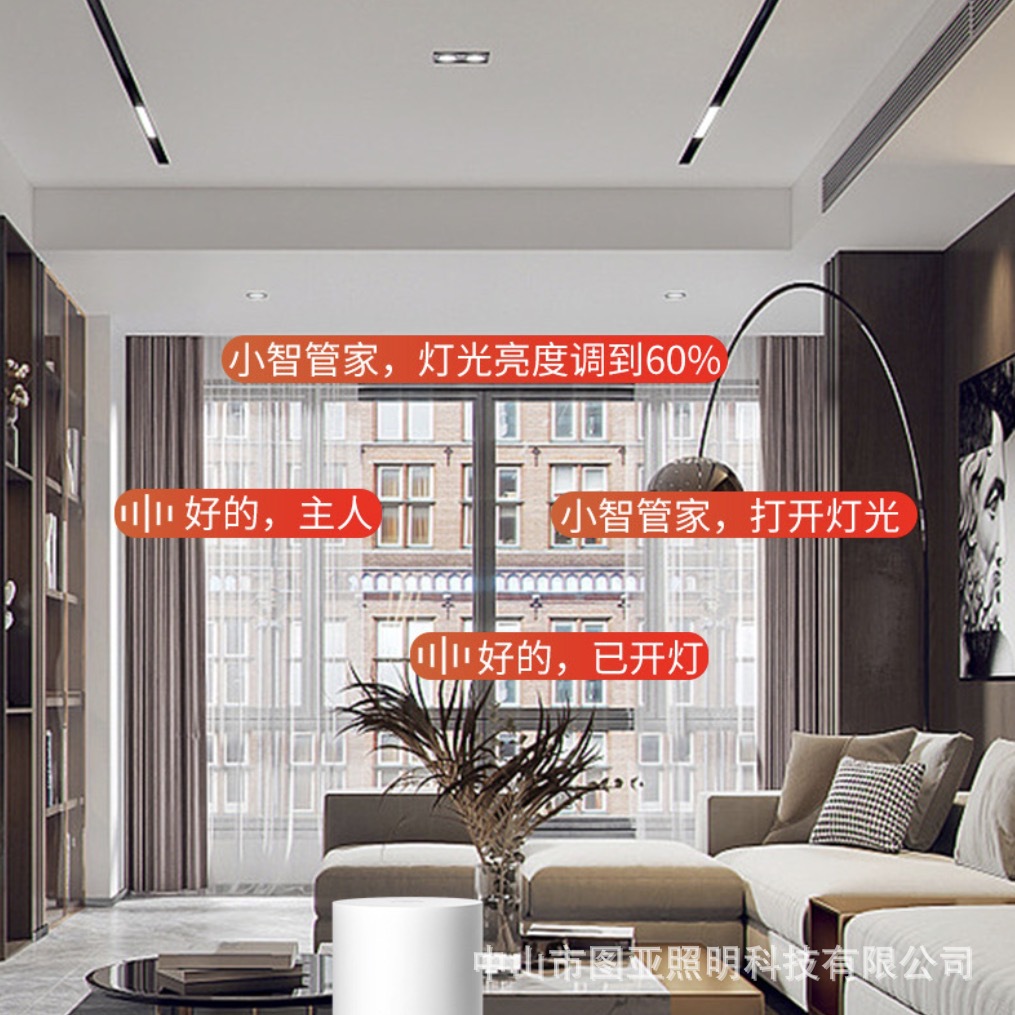 (2개) 낙서 ZIGBEE 스마트 임베디드 좁은 가장자리 딥 라인 눈부심 방지 그릴 라이트 홈 장식 거실 LED 라인 라이트