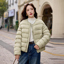 羽绒服2025冬季新款女装小众时尚保暖圆领90白鸭绒简约外套ME5365