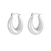 Brand fashionable advanced glossy retro earrings stainless steel, European style, high-quality style, simple and elegant design