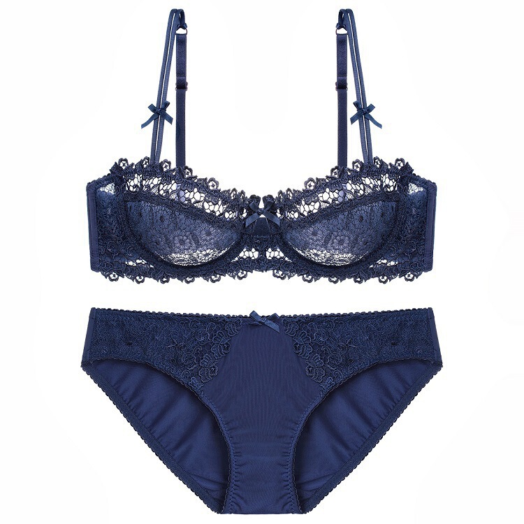 Amazon Sexy Red Lace Bra Set Lingerie Push-Up for Large Busts, Thin Style, Cross-Border Hot Keyword