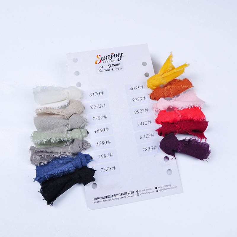 Algodón y lino deshilachado borde deshilachado con bricolaje boda tarjeta de felicitación ramo decorativo borde deshilachado borla cinta 4cm rollo tira de tela hecha a mano