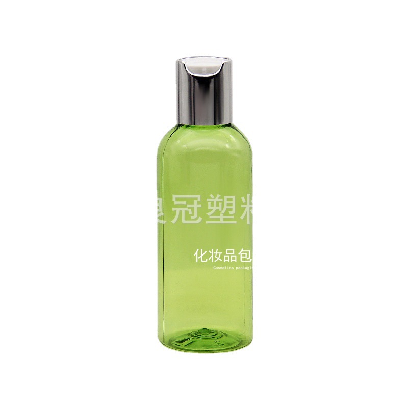 100ml 多色可选 塑料PET电化铝 化妆品乳液试用 按压 千秋盖瓶