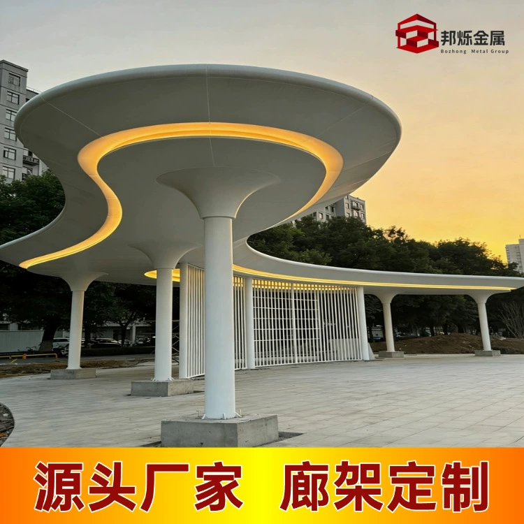 Галерея ландшафтных скульптур по индивидуальному заказу Шанхайский производитель обработки парка Галерея из нержавеющей стали креативная инженерия ландшафта установка по индивидуальному заказу