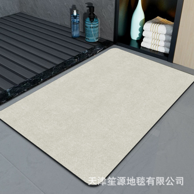 浴室地垫卫生间脚垫硅藻泥吸水垫门口耐脏入户门防滑垫子侘寂风|undefined