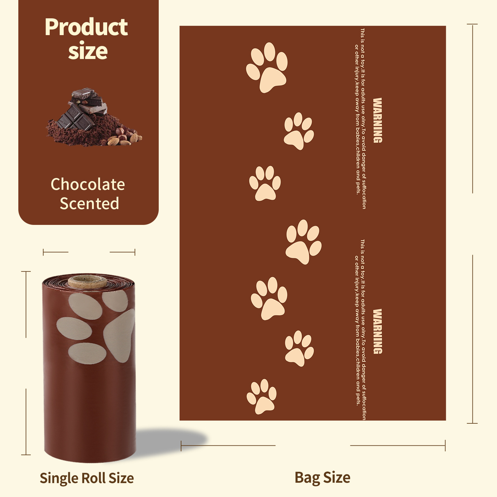 Transfronterizo temuTK bolsa desechable de basura de mascotas ecológica para perros dispensador de bolsas de heces plásticas recicladas bolsa de plástico