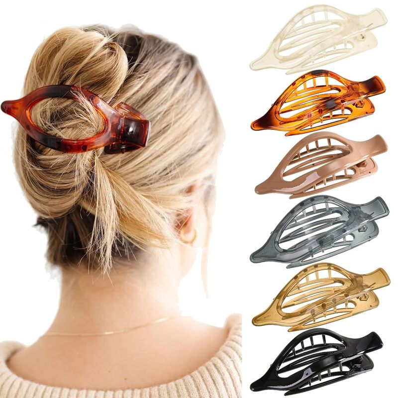 Amazon つや消し楕円形ヘアクリップ、大きなサメクリップ、ヘアボリューム、ダックビルクリップ、ハイエンドクロスボーダーグリッパー|undefined