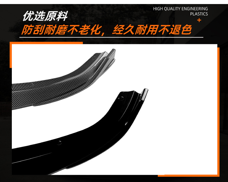 Suitable for Audi A4 B9 early standard version 2017-2019 front lip, front spoiler, small body kit, cross-border modification