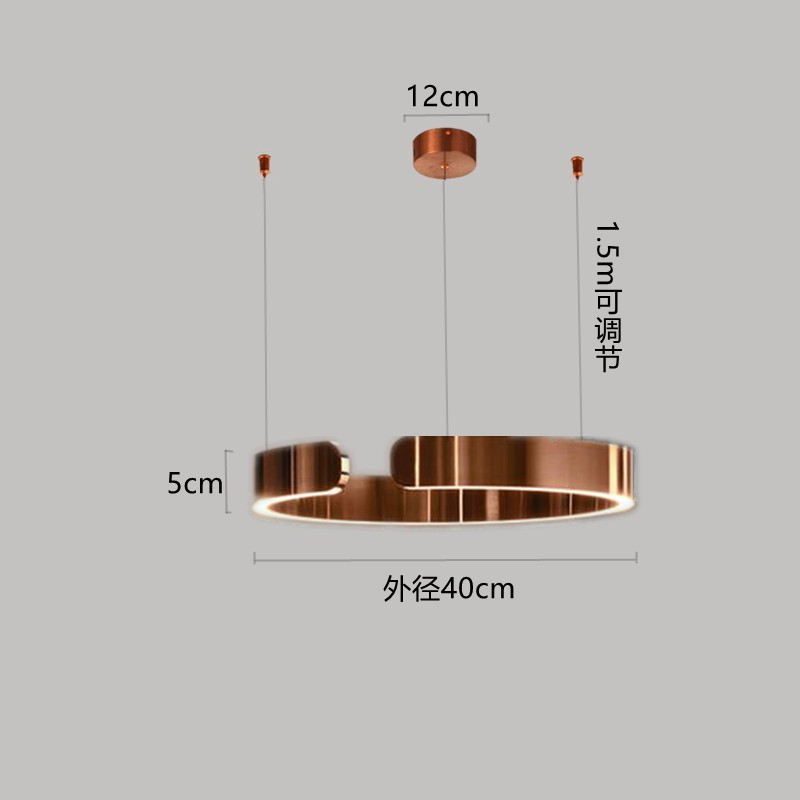400mm 거울 로즈 골드
