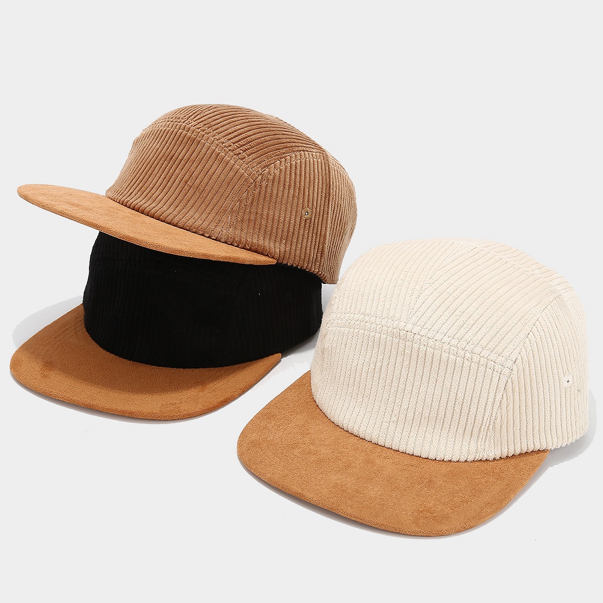 Nuevo estilo japonés de cordillera de vello de borde ancho mostrando cara pequeña sombrero de hip-hop para hombres y mujeres sombrero de béisbol de herramientas retro primavera y otoño sombrero de lengua de pato