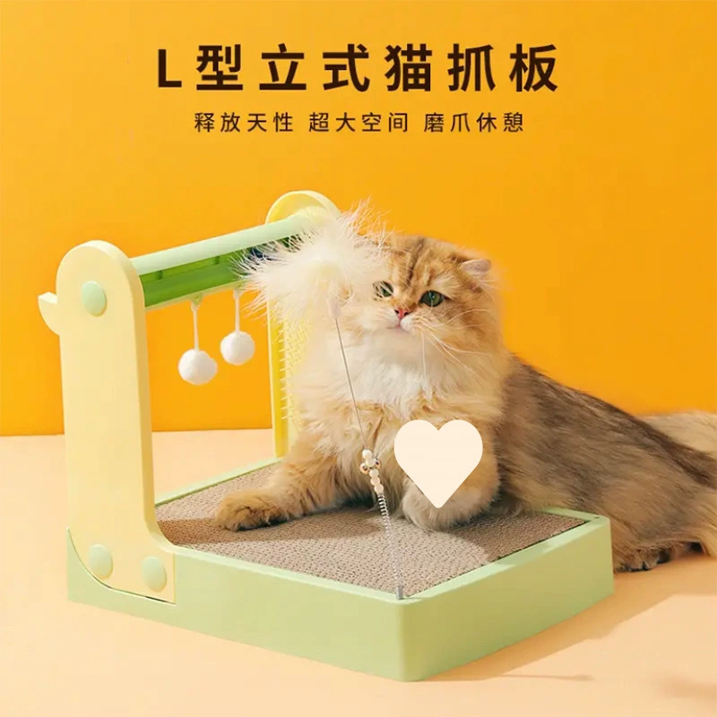 Многофункциональная доска для кошачьих когтей для котят 0-6 месяцев, прочная и износостойкая игрушка для кошек из гофрированной бумаги, которая не проливает крошки при царапании когтей.