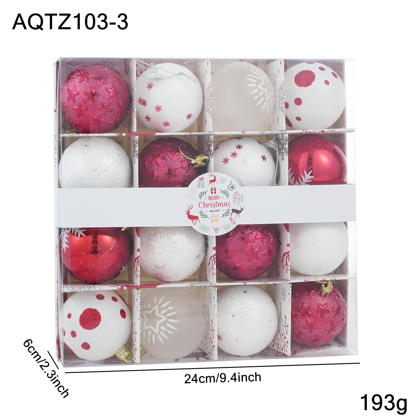 Transfronterizos 6CM Navidad colgante paquete caja de decoración del árbol de Navidad decoración de la atmósfera festiva decoración colgante image 8