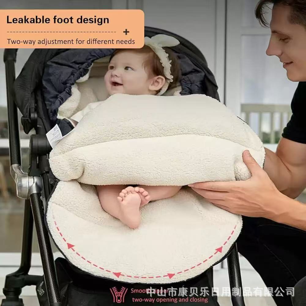 Transfronterizo cochecito de bebé bolso de dormir recién nacido engrosado bolso de dormir bebé otoño invierno a prueba de viento a prueba de patadas edredón