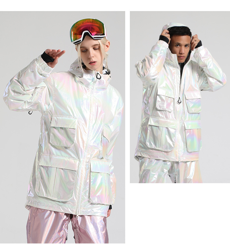 Snowwear men's large size windproof waterproof warm breathable snowsuit snowboard double board dazzling niche snowwear female top_voghion.com