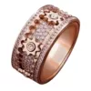 Golden, diamond encrusted, pink gold