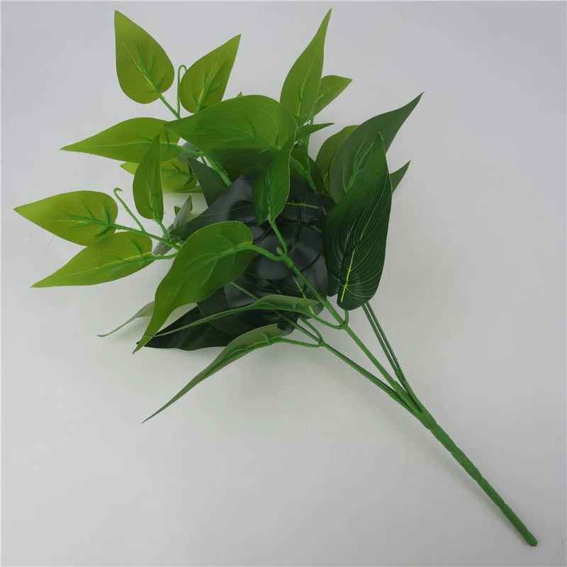 Поставка точек Simulation Green Simulation Plants 7 Founds Chicken Heart Green Plant Plants Plant Simulation Fake Fake Flower Decoration