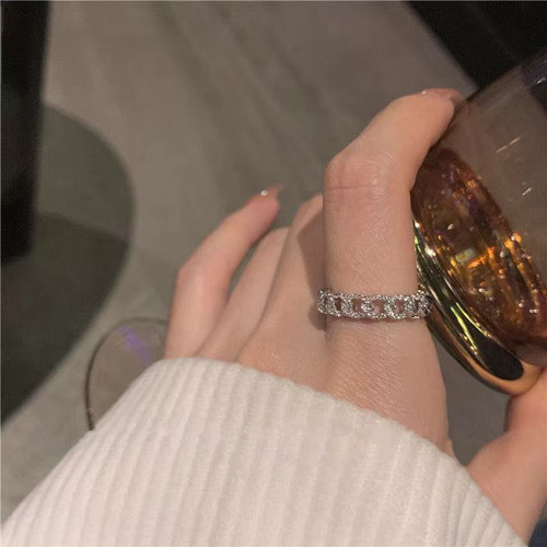 Japanese and Korean ins internet celebrity new trendy geometric ring cold style simple twist opening adjustable ring