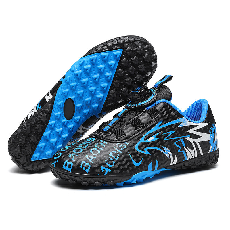 Zapatos de Fútbol Infantiles con Cierre Giratorio de Gamuza y TPR Transpirables para Entrenamiento