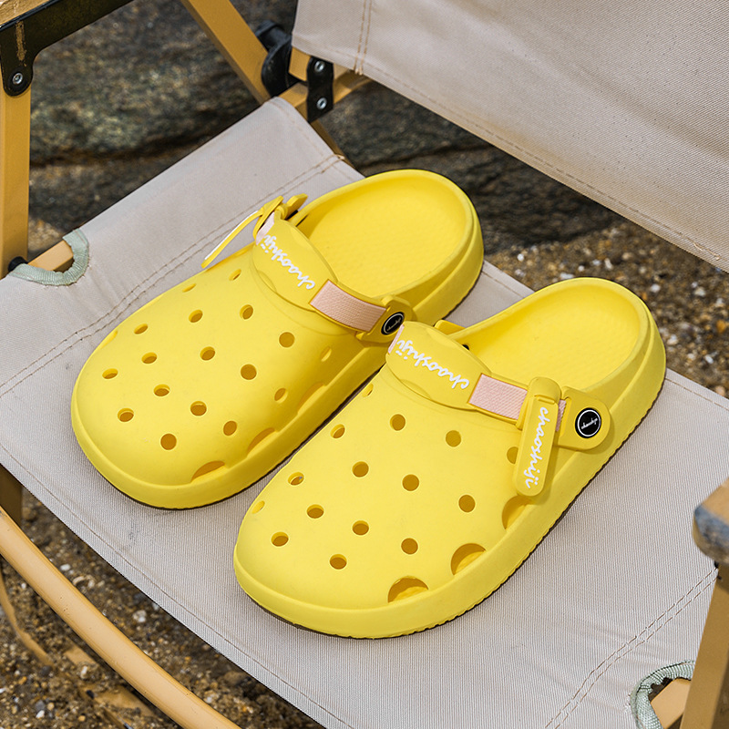 平底キャンディーカラーの春夏通気性ソフトソールつま先キャップ快適でファッショナブルなクラシックな軽量アウトドアビーチ下駄|undefined