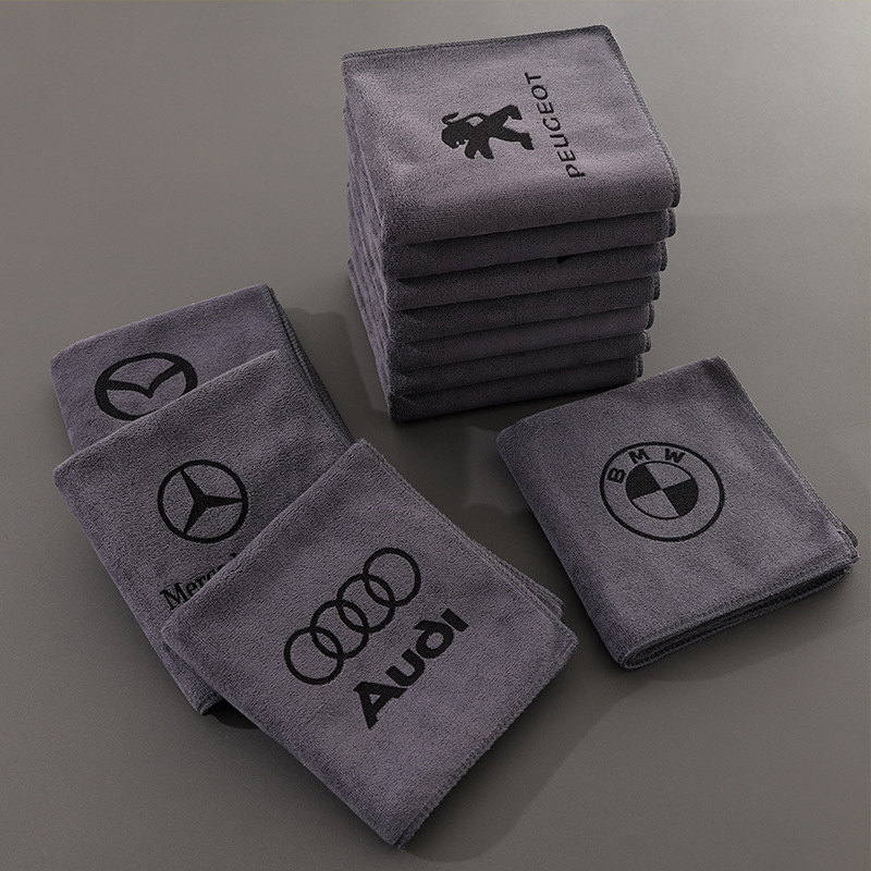 Advanced car towel interior glass logo towel factory wholesale absorbent thick car cloth towel