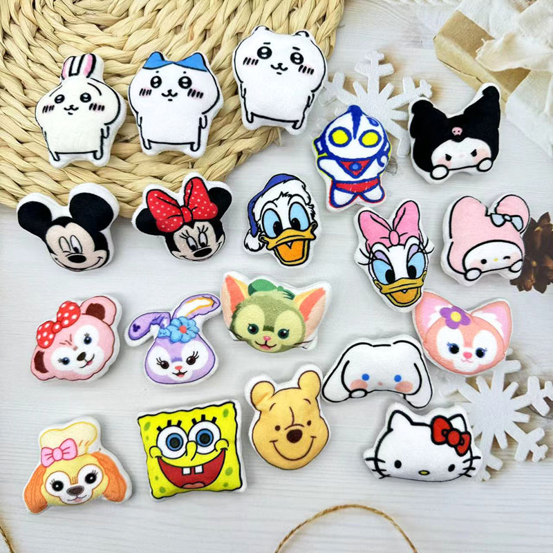 Cartoon plush brooch