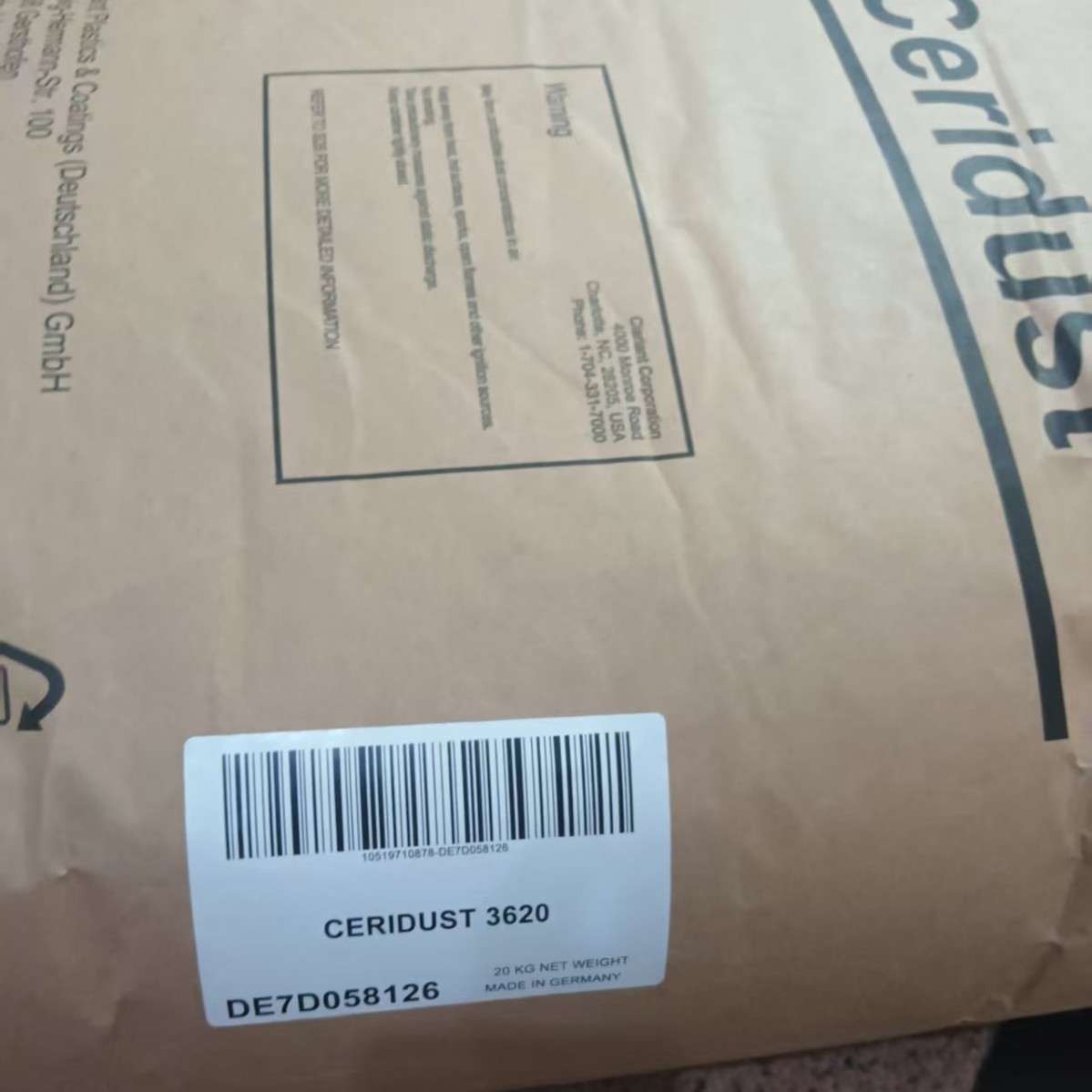 科莱恩 蜡粉Ceridust 3620 印刷油墨分散剂 PE 聚乙烯蜡粉3620