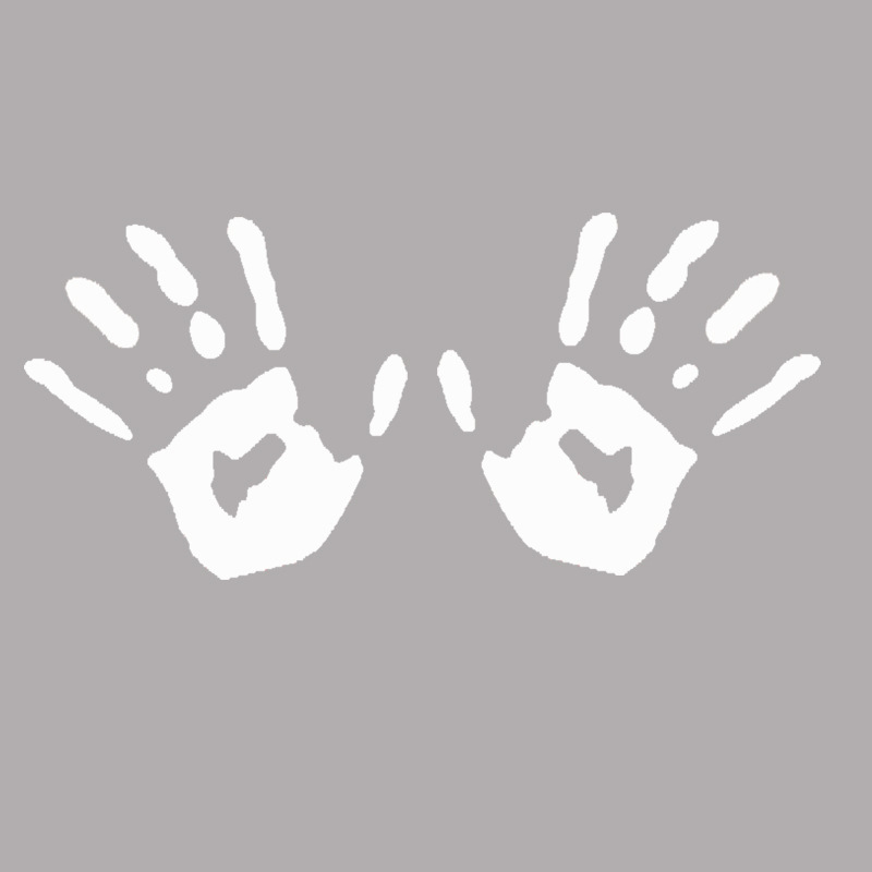 팜 프린트 10.5*10cm 쌍-흰색