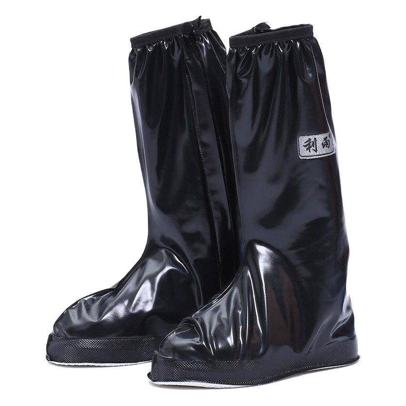 Cubierta de zapato a prueba de lluvia para hombres y mujeres en días lluviosos antideslizante resistente al desgaste engrosada suela cubierta de zapato impermeable de tubo medio-alto cubierta de zapato impermeable