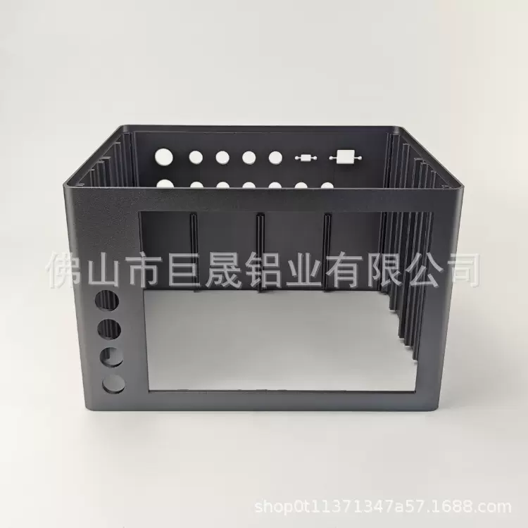 铝型材电子铝电源盒外壳CNC加工工业铝合金方壳铝材挤压方管壳体