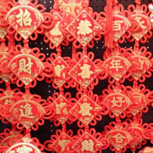 2025 Year of the Snake New Chinese Knot Couplet Hanging Decoration Chinese Knot Couplet Wholesale Four-Character Chinese Knot Double-Sided Pattern