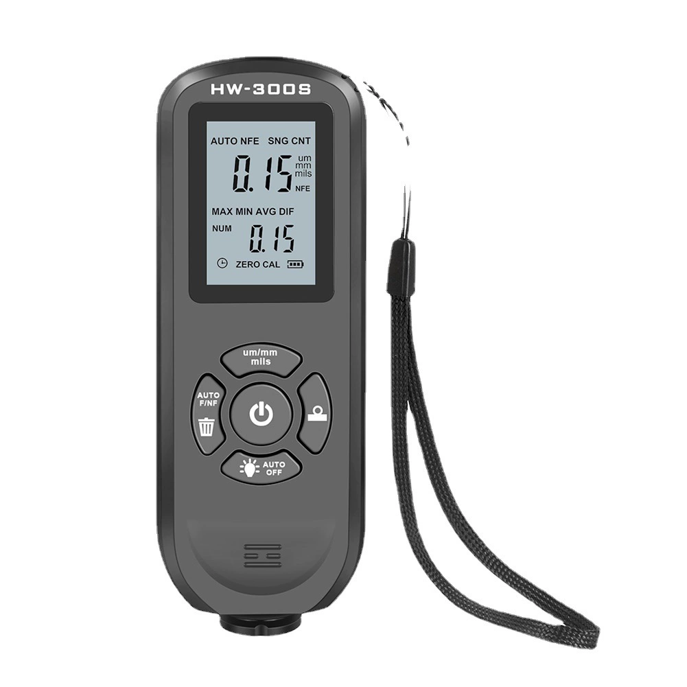 Измеритель толщины покрытия Amazon HW-300S, противоскользящий датчик пленки для краски, измеритель толщины слоя порошка краски, измеритель толщины сухой пленки