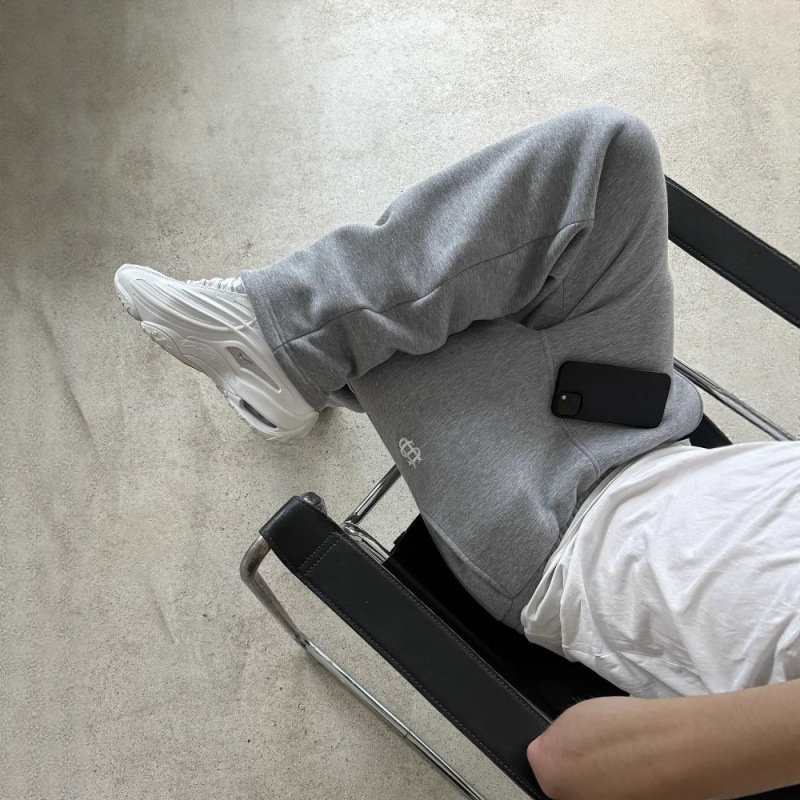 Cross-Border Casual Embroidered Zipper Sweatpants Casual Long Pants High Street Hip-Hop Rap Street Style Us Size Unisex Sweatpants Wholesale