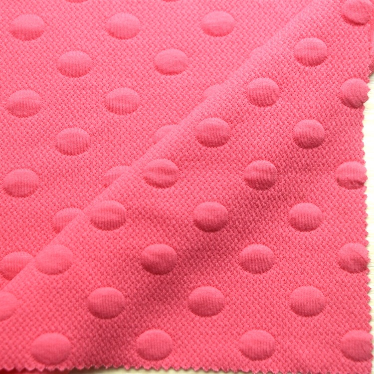 椭圆提花空气层起泡泡布全涤氨纶绗缝提花椭圆3D夹丝空气层布面料