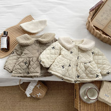 女童棉服秋冬2025新款儿童洋气宝宝冬季加绒加厚保暖冬装棉衣外套