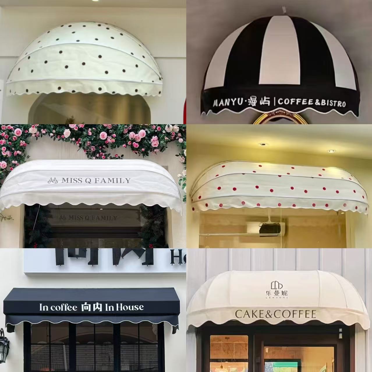 法式弧形雨棚门头装饰固定梯形遮阳棚商铺折叠半圆西瓜篷窗户雨篷