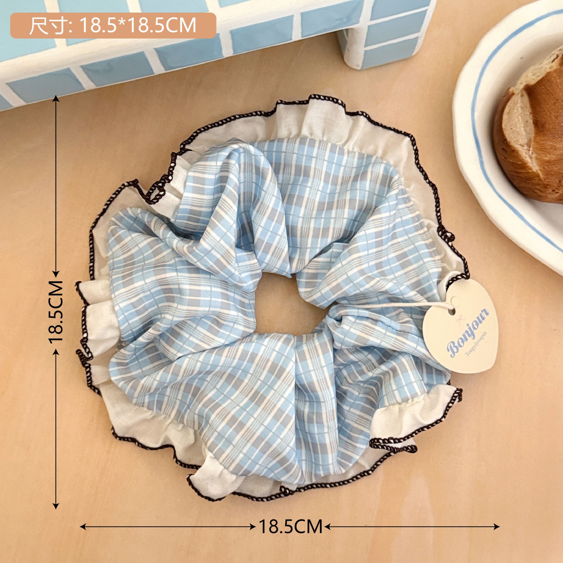 Estilo coreano de alta apariencia de encaje de intestino grueso banda de pelo accesorios para el cabello cuerda de pelo de corazón de niña de todo fósforo pequeño Qing nuevo tocado de cola de caballo de gran altura al por mayor