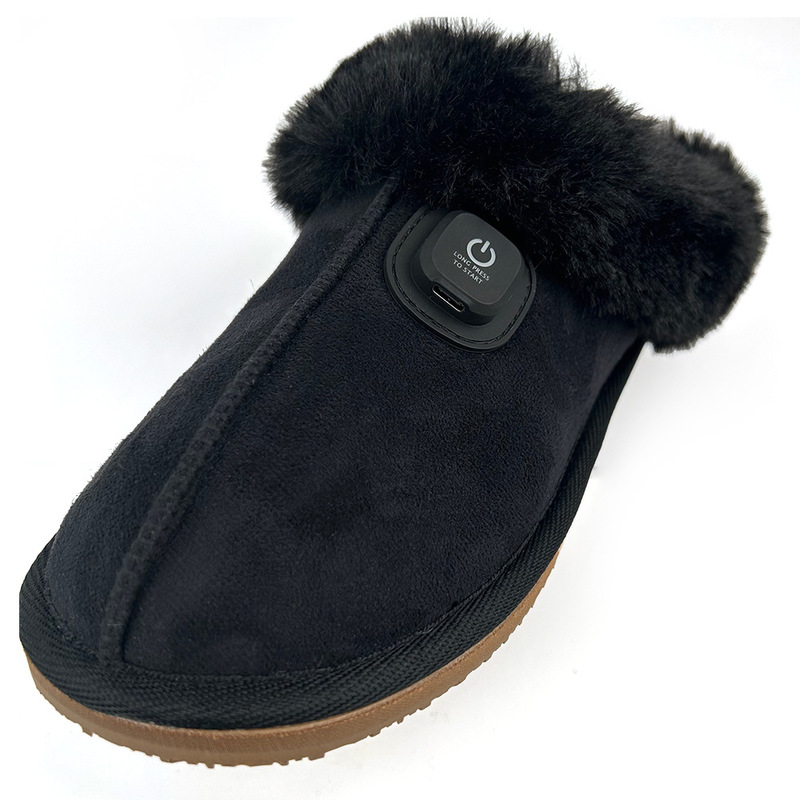 Customized Electric Heating Shoes, Heated Cotton Slippers for Home Use, Electric Heated Slippers, Cotton Slippers with Heel Cover, Heated Shoes