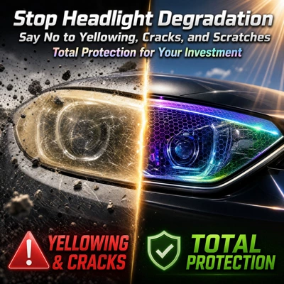 Car headlight protective film honeycomb laser carbon fiber film, TPH