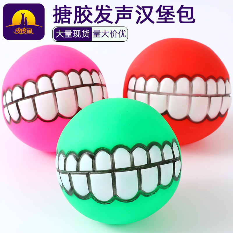 En stock juguete esférico para mascotas engrosado vinilo sonido diente bola perro juguete perro entrenamiento perro mordedura-resistente perro sonido juguete