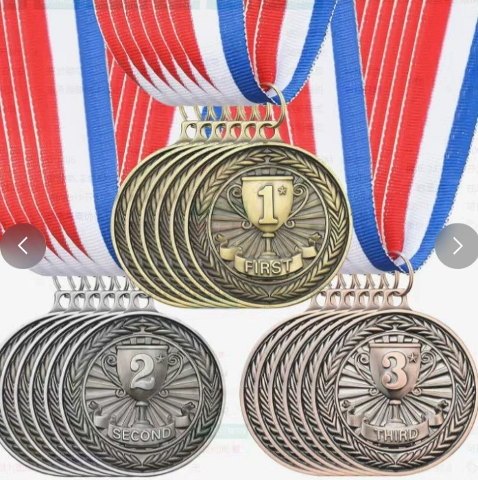 Модель трофея 123, медаль золотая, серебряная и бронзовая, подвесная школьная студенческая детская спортивная медаль, медаль для марафона, призы