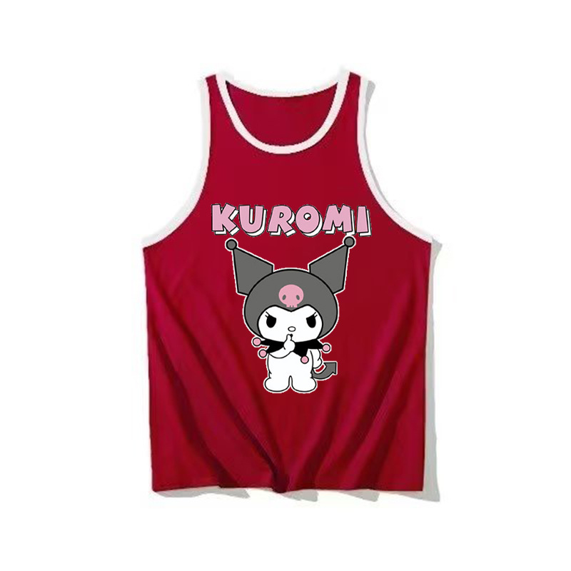 三麗鷗Kuromi 庫洛米卡通印花熱銷童裝中大童無袖背心2024夏季款