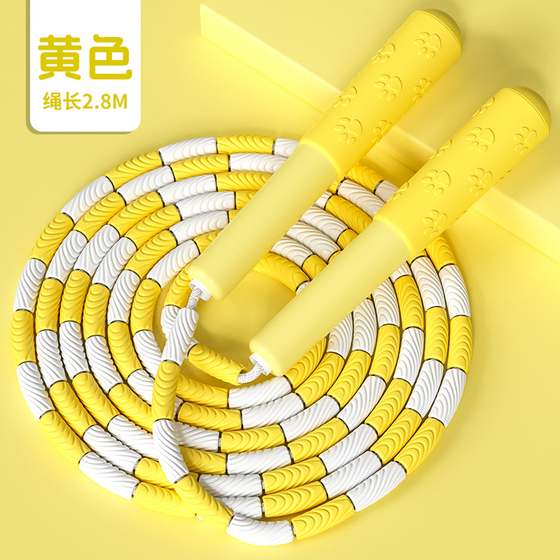 Garra de gato antideslizante para niños cuerda de salto de bambú para estudiantes de secundaria secundaria examen cuerda de competencia de ejercicios de acondicionamiento físico cuerda no juega cuerda de salto