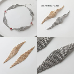 14kメッキ真金保色菱チェーンdiy手作りビーズネックレスブレスレット材料部品