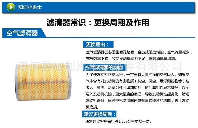 K1522 Is Suitable for Dongfeng Tuyi T15/T5Q Air Filter Element Cleaner Single-Row Truck Air Filter Va0101-020