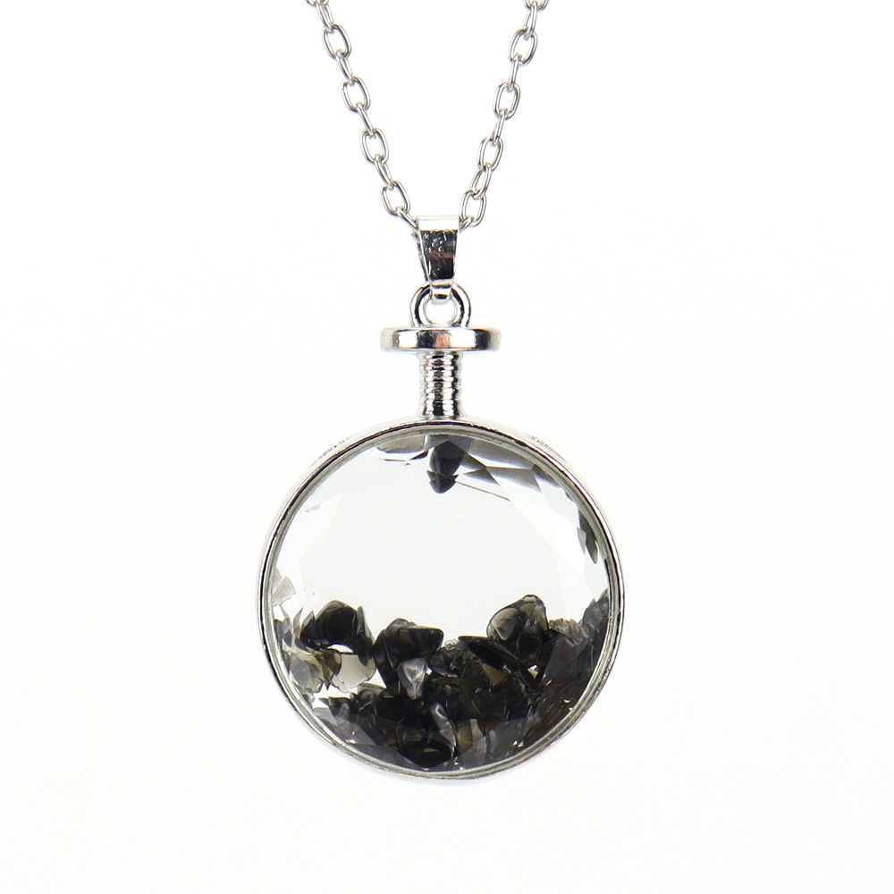 36g Weight Pendant Necklace Classification 1 Piece Quantity Holiday, Daily Occasion natural stone Material Round Pattern Women'S Gender Plating Design Ethnic Style Style Ethnic Style Round Natural Stone Pendant Necklace In Bulk 13