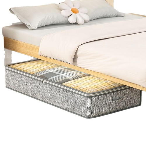 Cross-border best-selling under-bed storage bag with large capacity, visible hand-held storage bag for wardrobe organization of clothes and bedding, portable
