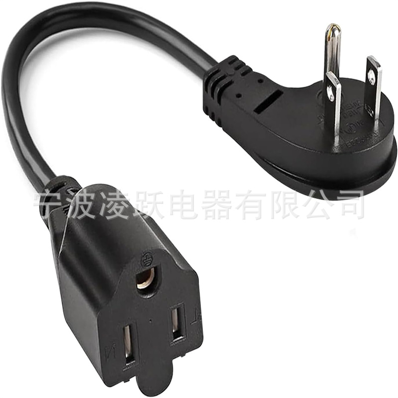 扁平插头延长线,1 英尺 1875W 短延长线 13A 16AWG UL 认证
