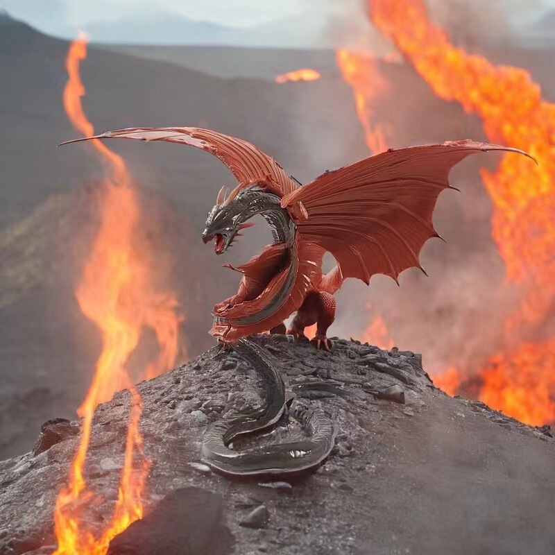 Super Movable Large-Scale Skeleton Lizard Model Soft Rubber Monster King Kong Godzilla Toy Serpent Stone Mu