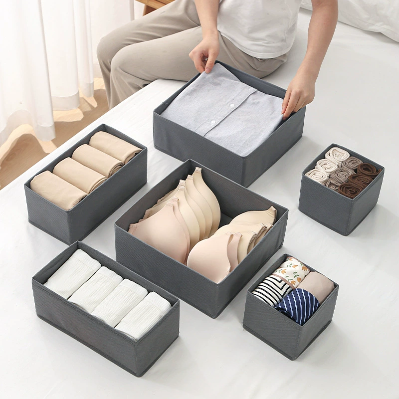 Foldable Cloth Storage Box, Zipper & Bottom Plate, Thickened Non‑woven, 3 Sizes (Small–Large)